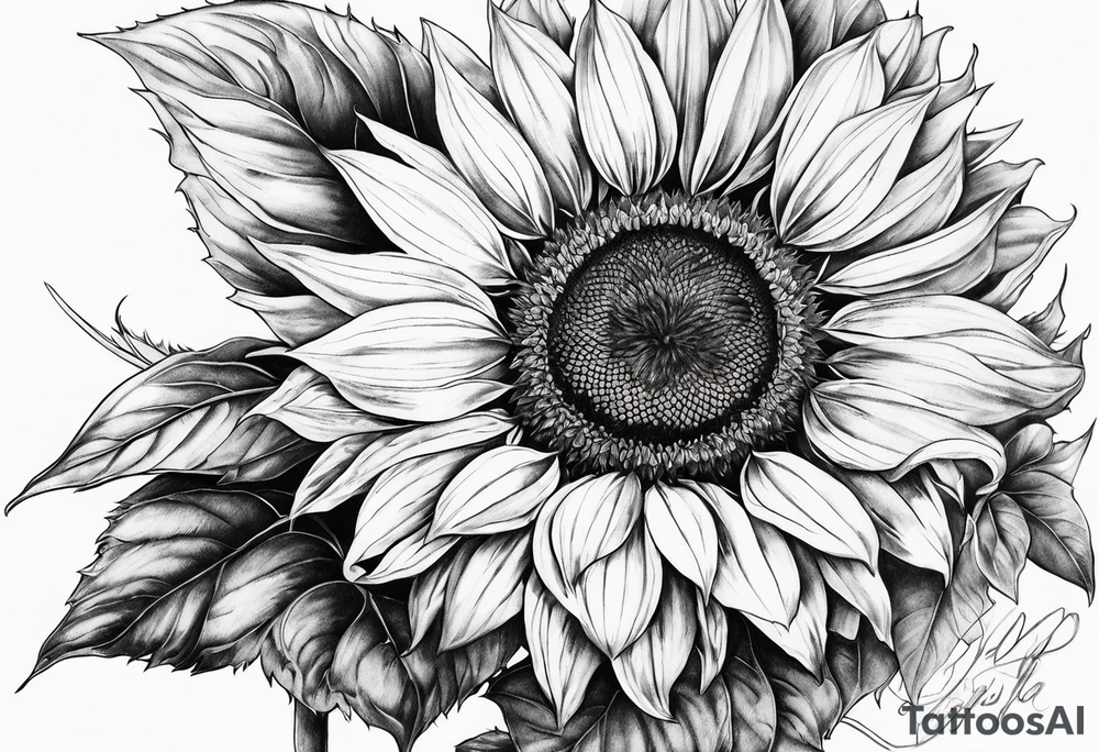 Sunflower tattoo idea