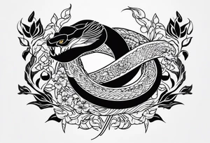 back tattoo, snake, sword tattoo idea