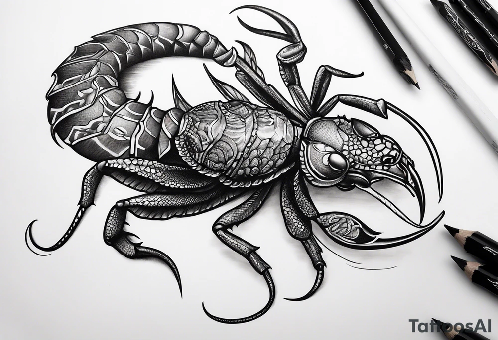 Escorpião tattoo idea