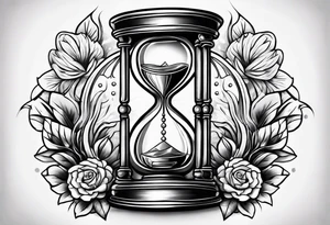 American traditional hourglass tattoo idea