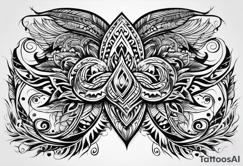 Polynesian spine tattoo tattoo idea