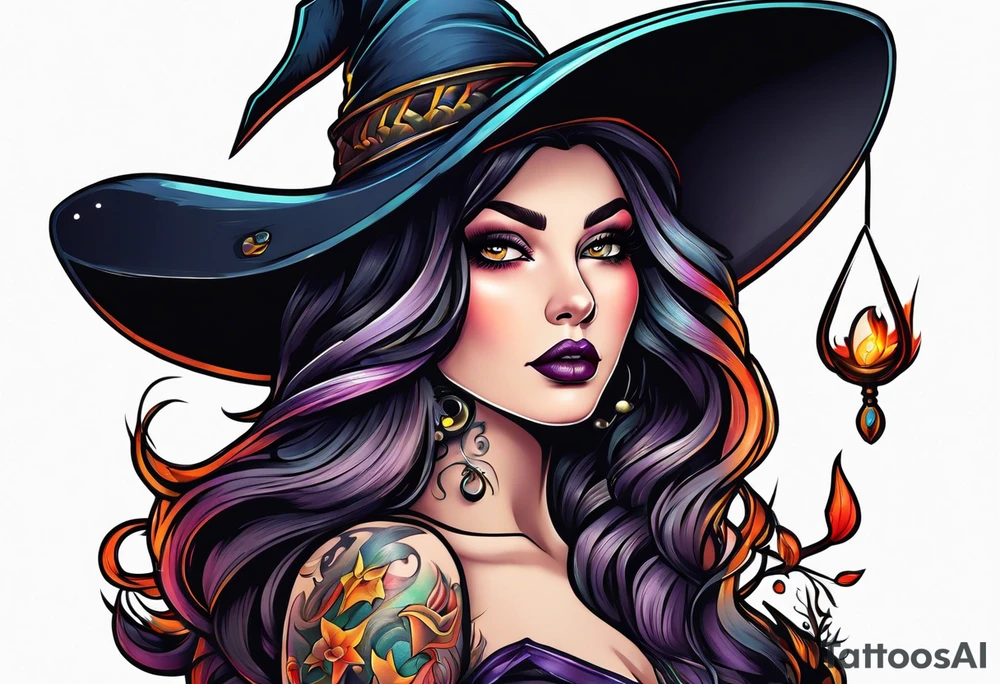Witch tattoo idea