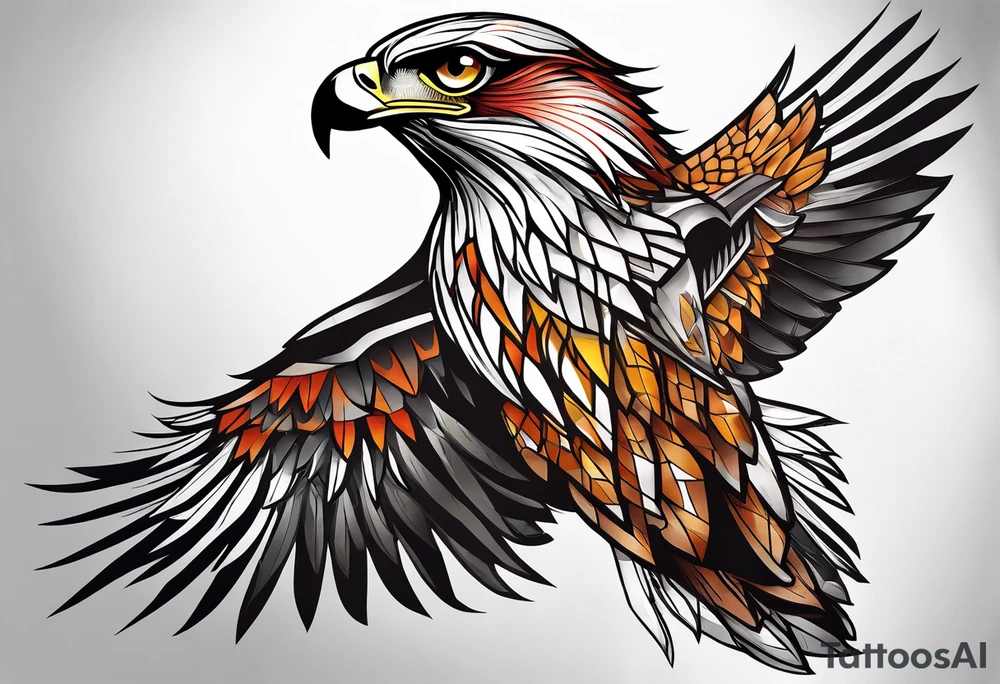 hawk tattoo idea