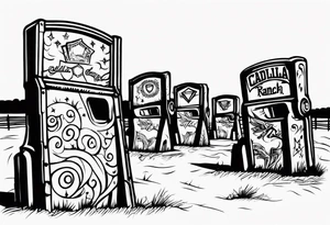 Cadillac ranch dallas tattoo idea