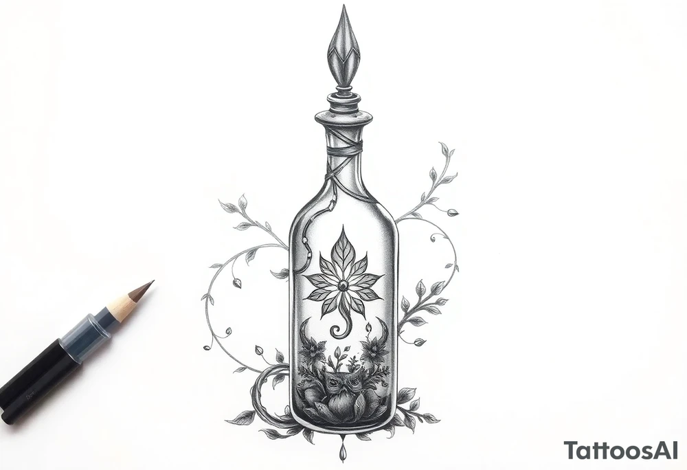 death bringer
poison bottle tattoo idea