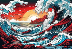 Moses parting the Red Sea tattoo idea