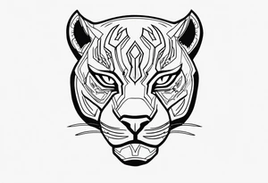 Black panther hell tattoo idea