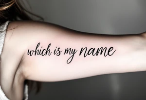 varii which is my name is a different font tattoo idea