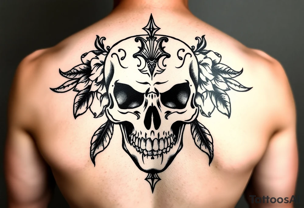 Mexican skull tattoo idea