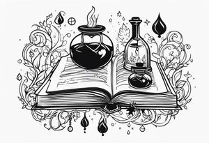 Potion Spellbook tattoo idea