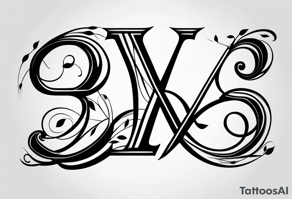 Two small letters L tattoo idea