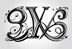 Two small letters L tattoo idea