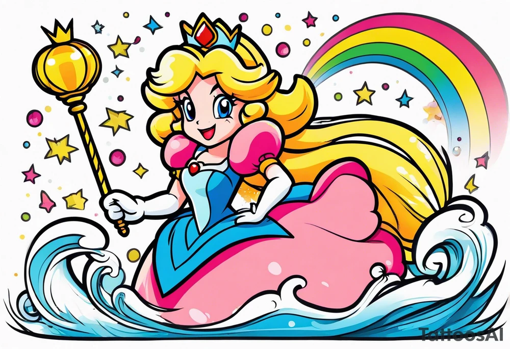 sexy Princess Peach tattoo idea