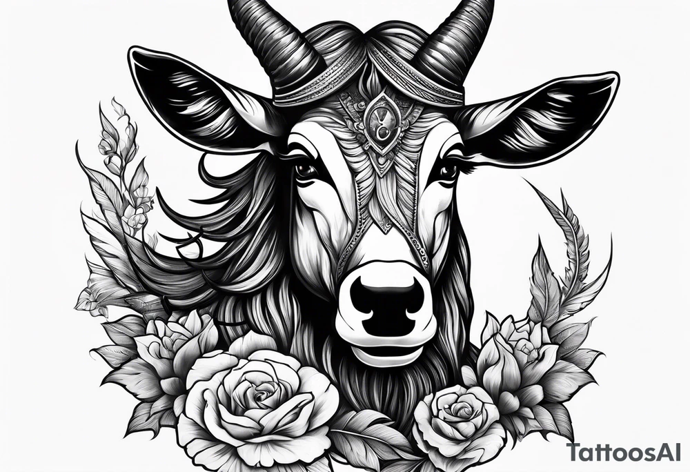 capricorn with sunglasses and a gun tattoo idea