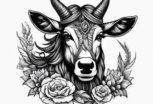 capricorn with sunglasses and a gun tattoo idea