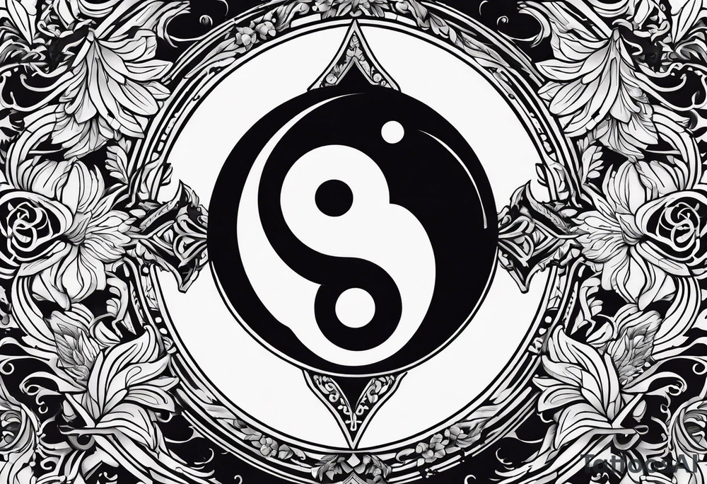 Ying yang tattoo idea