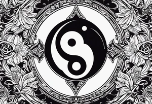 Ying yang tattoo idea