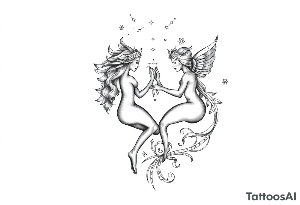 The constellation Gemini and my name viola tattoo idea