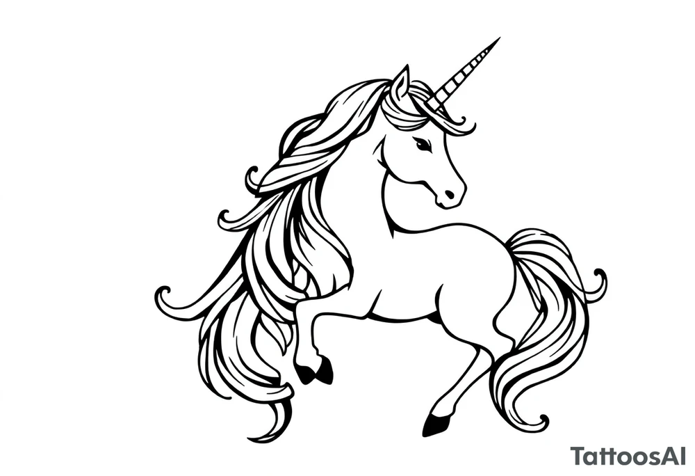 unicorn magical tattoo idea