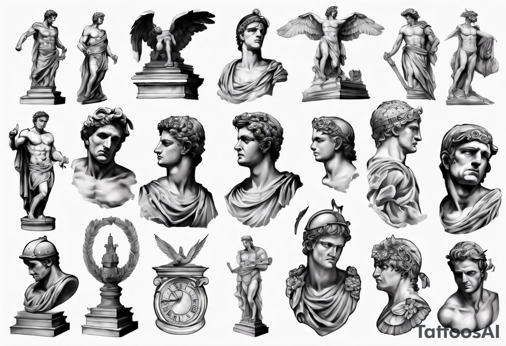 Roman statue tattoo idea
