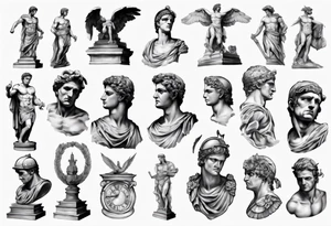 Roman statue tattoo idea