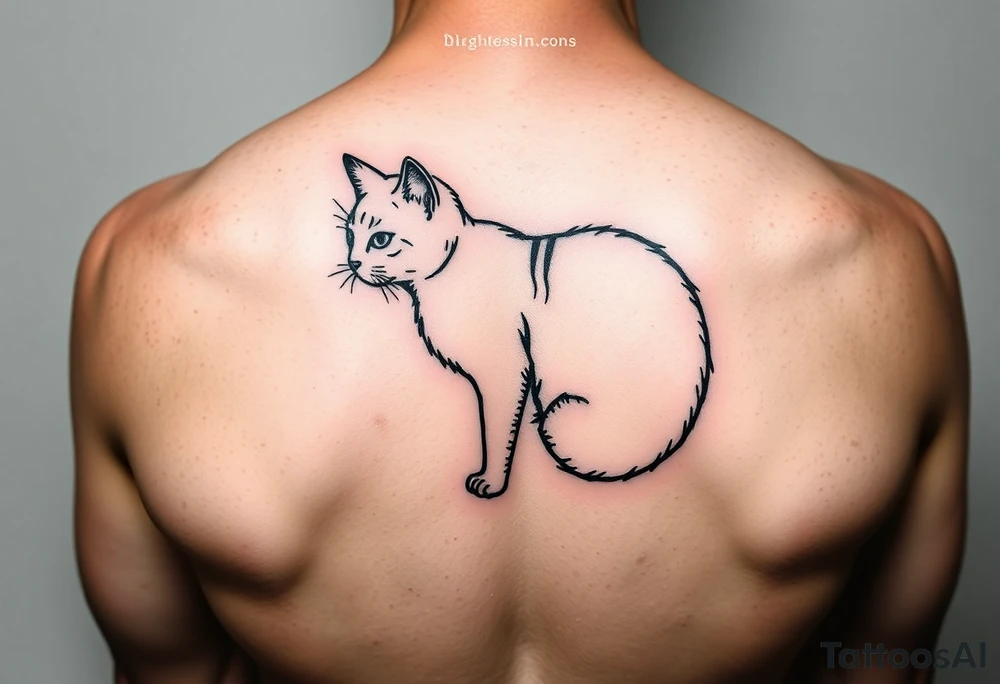 black cat tattoo idea