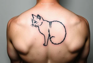 black cat tattoo idea