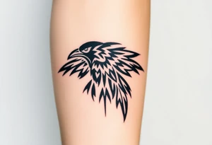 crow tribal tattoo idea