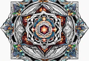 Metatron's cube fibonachi tattoo idea