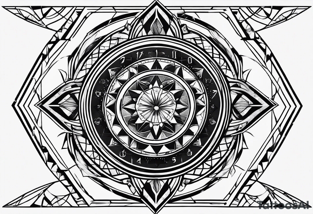Coordinate numbers tattoo idea