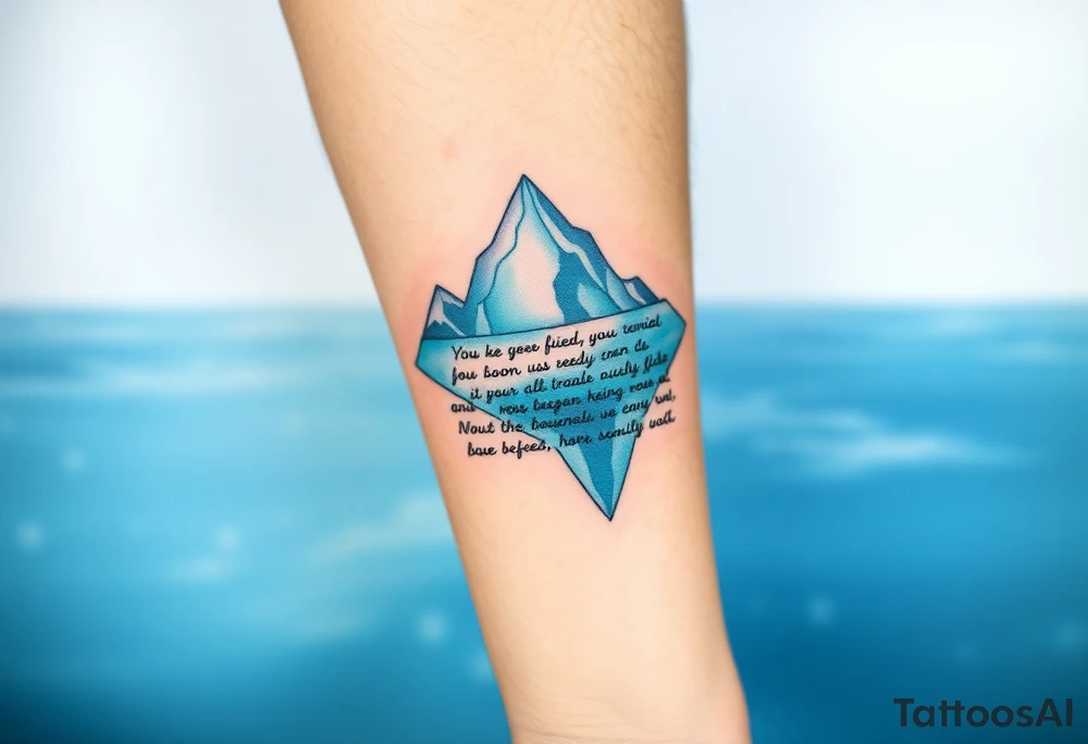 Iceberg, invictus poem, family tattoo idea