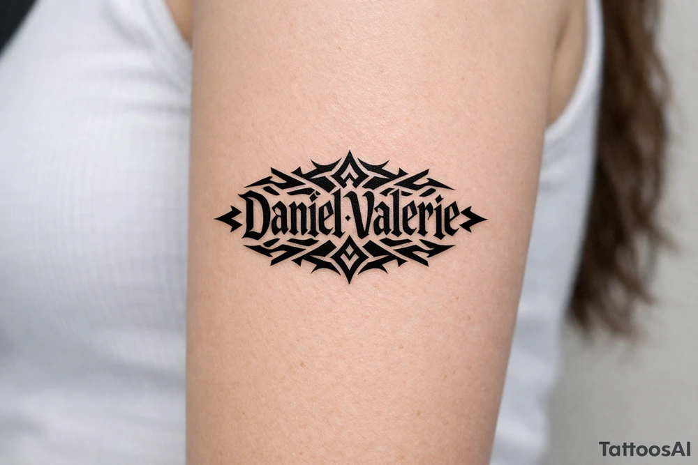 daniel valerie ambigram tattoo idea