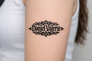 daniel valerie ambigram tattoo idea