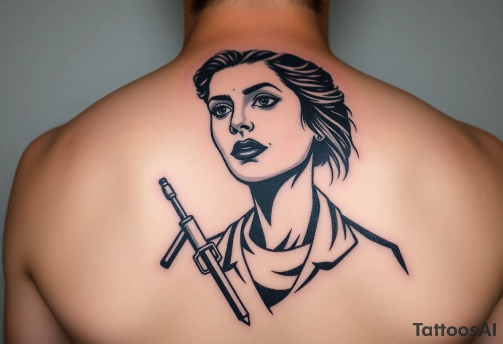 Female Mexican Revolutionary Salma Hayek tattoo idea