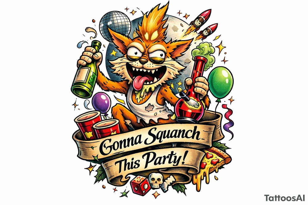 Squanch going to squanch this party tattoo idea