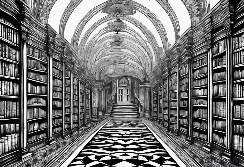 Library tattoo idea