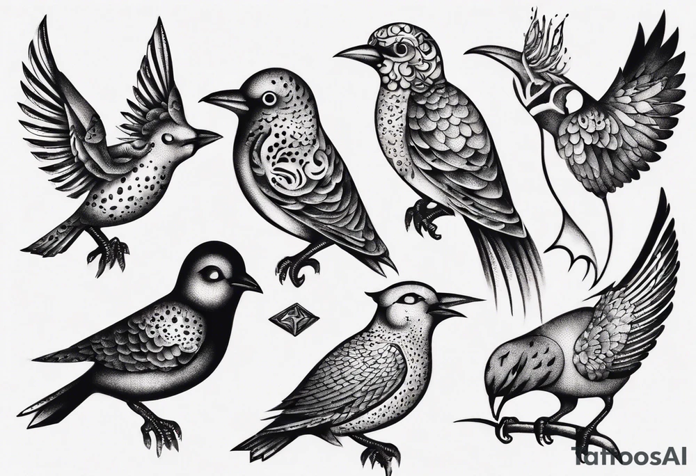 cibo matto bird tattoo idea