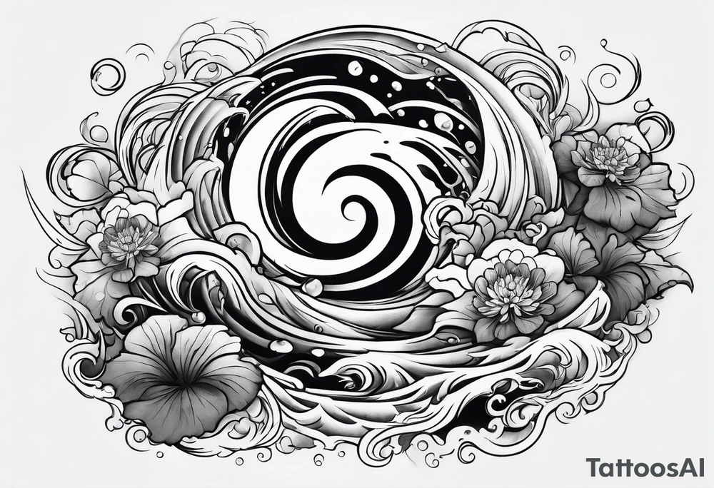 thick water neojapanese tattoo idea