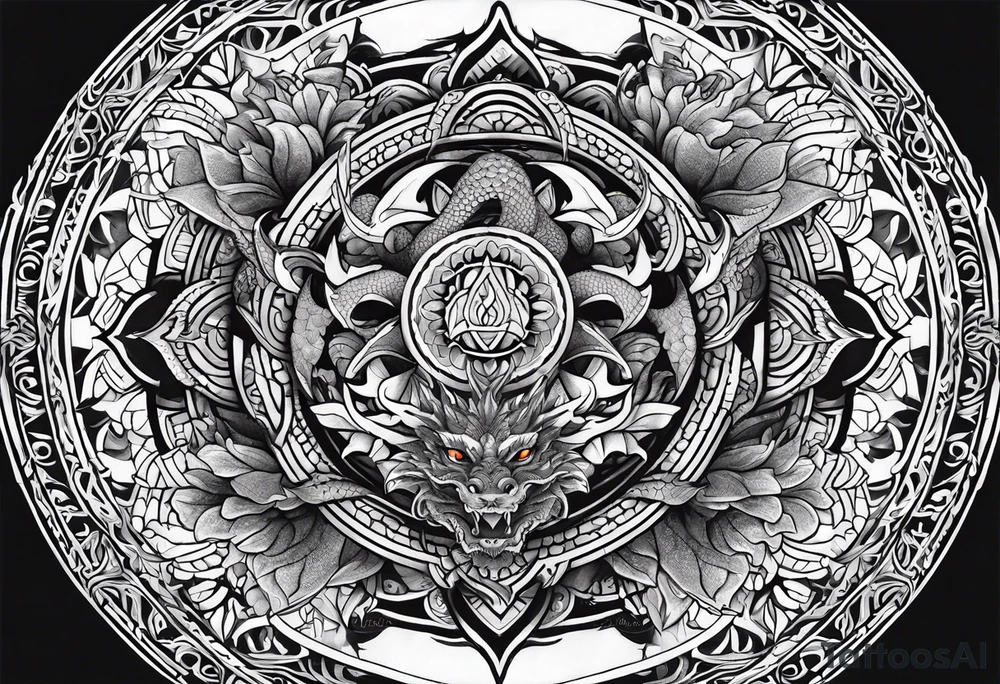 Dragon Mandala tattoo idea