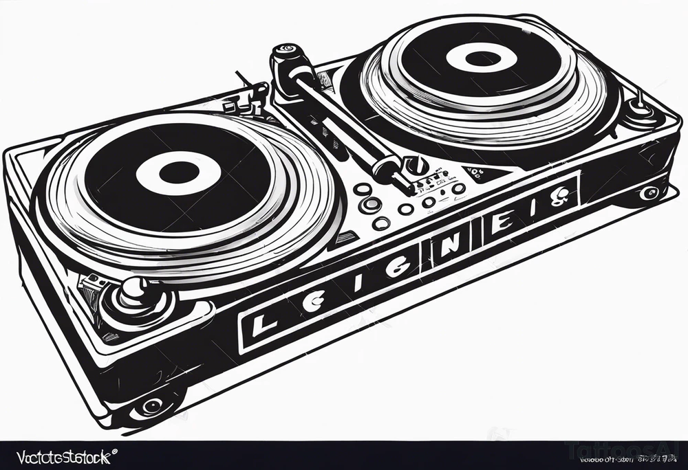 dj text tattoo idea