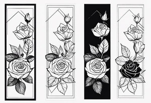 Arm sleeve roses tattoo idea