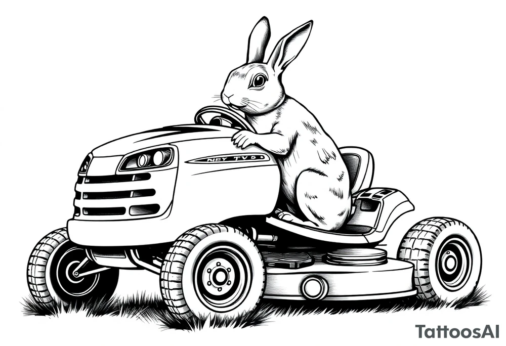 Speed dial from riding lawnmower turtle rabbit. tattoo idea