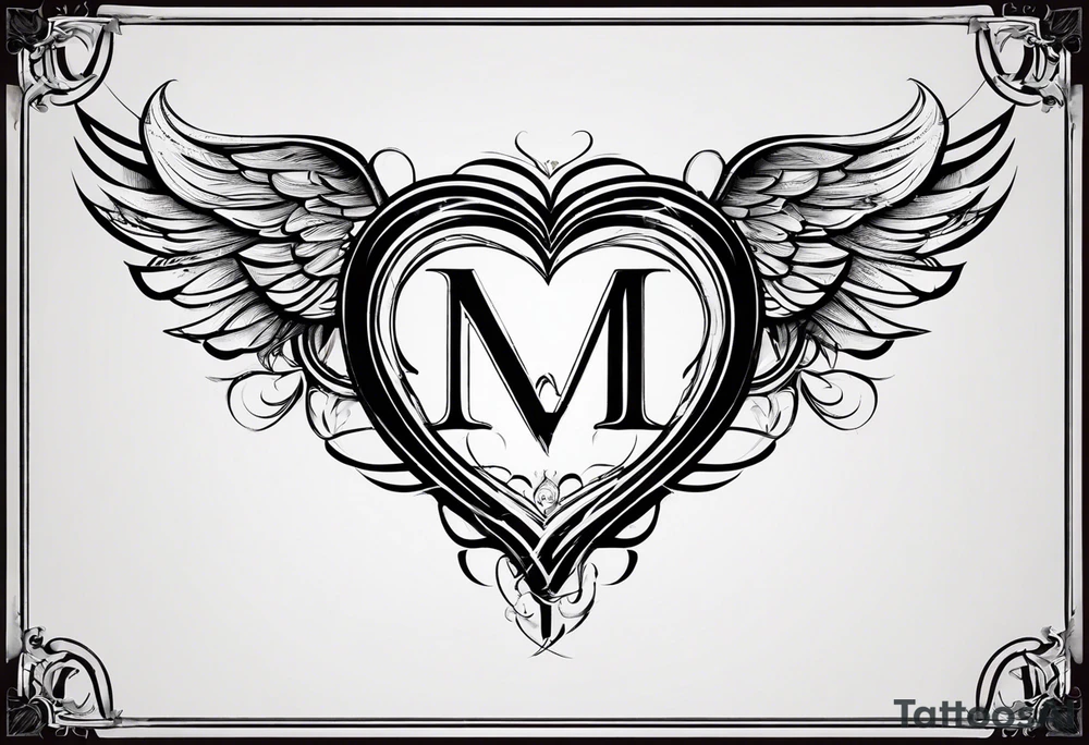 An interupted thin single line for the under arm, with symbols in the best fitting order for (1) the number 22, (2) a heart in forms of initials M and S, (3) angel wings and (4) the + symbol. All in the right order and proportion. tattoo idea