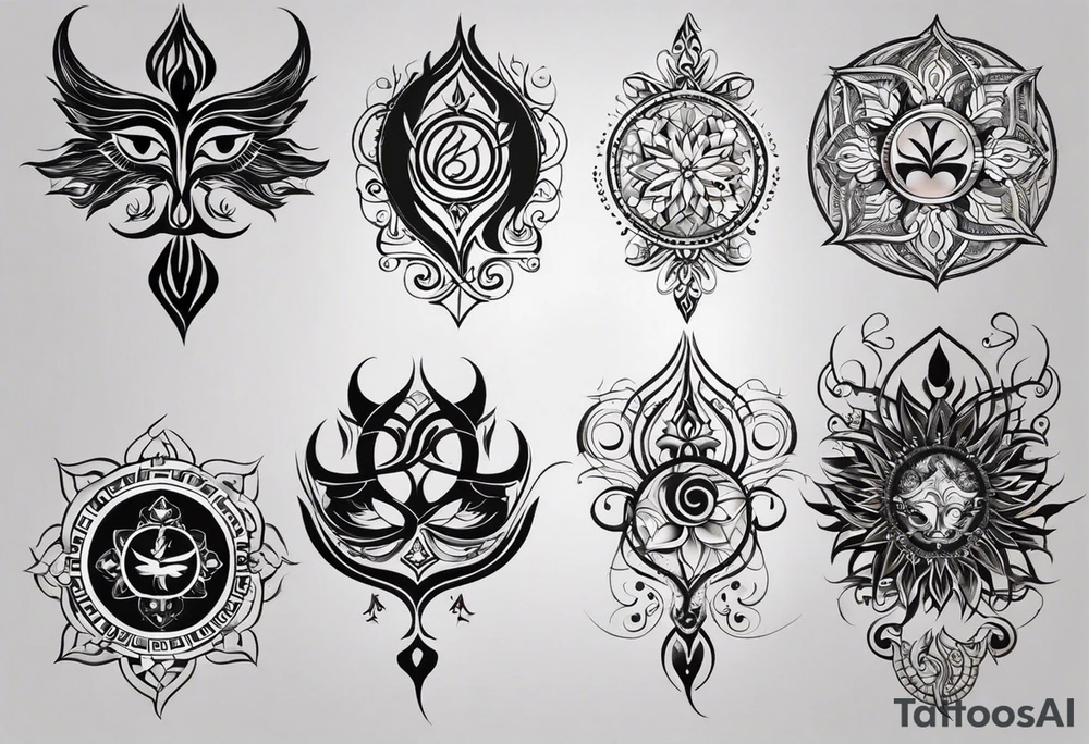 Duality tattoos represent the concept of opposing forces or aspects existing within oneself or in the world. They symbolize the interconnectedness of light and darkness, good and evil, or masculine and feminine energies. Duality tattoos can also signify balance and harmony, as finding equilibrium between contrasting elements is essential for personal growth. Additionally, they may illustrate the idea of choice and the constant decision-making process in life. Suitable placements for duality tattoos include the forearm tattoo idea