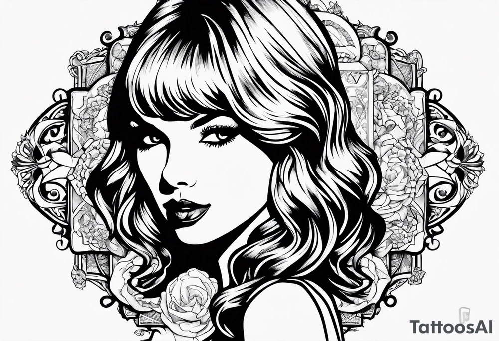 taylor swift smoking cigarette tattoo idea