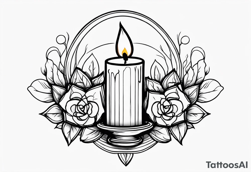 candle tattoo idea