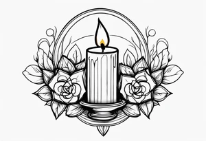 candle tattoo idea