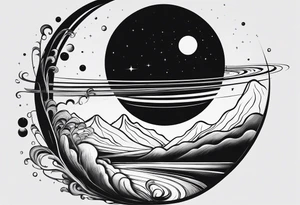 Planet symboling ease of moving from one part to another. tattoo idea