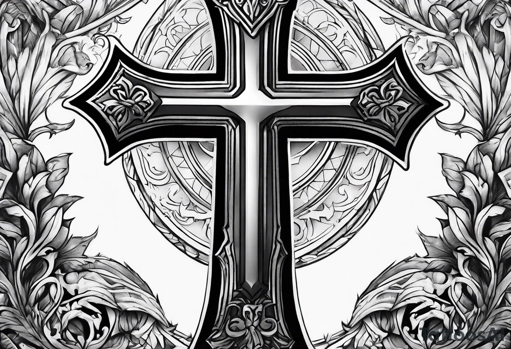 battlefield cross tattoo idea