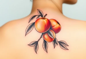 Peaches on tree tattoo idea